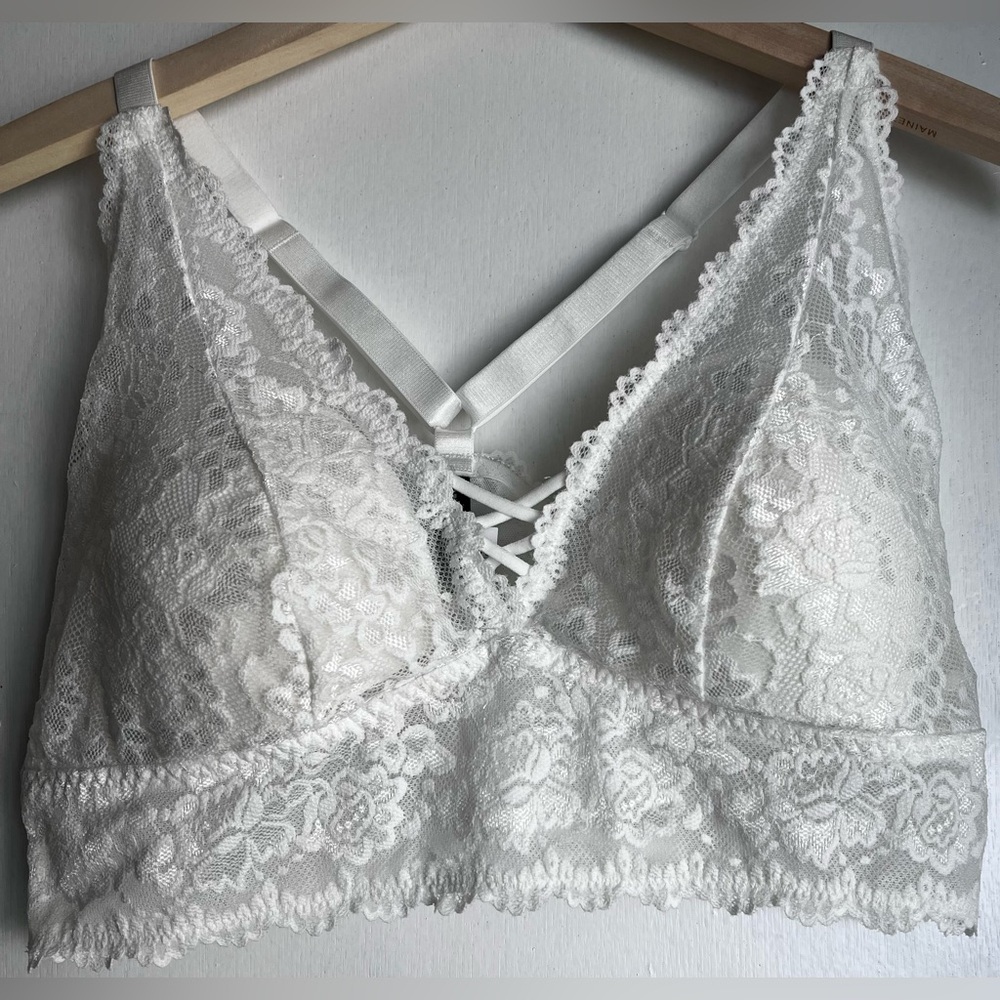 NWT Torrid Lace Bralette, White, 0